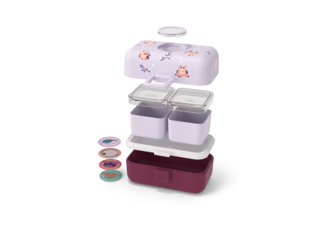 Tresor Bento LunchBox Kids Mauve Owly 800 ml