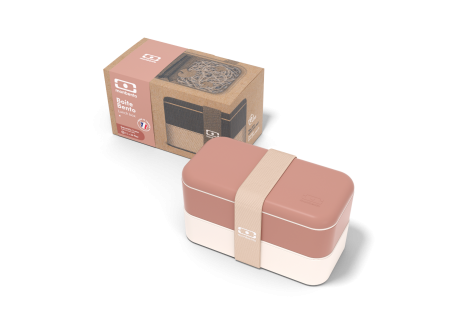 Original Bento LunchBox Rose Moka Recycled Made in France 1 L