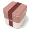Voir la slide Square Bento LunchBox Rose Moka Made in France 1,7 L