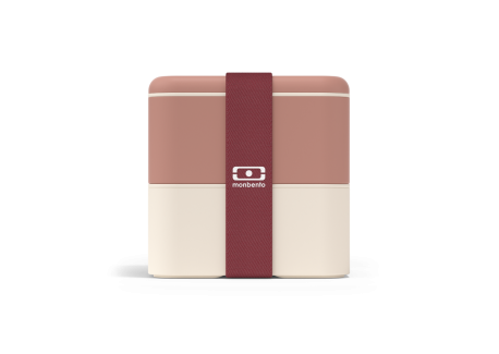 Square Bento LunchBox Rose Moka Made in France 1,7 L