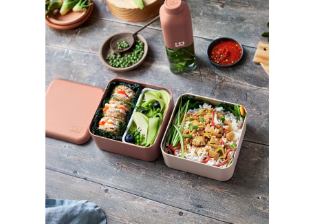 Square Bento LunchBox Moka Made in France 1,7 L