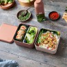 Voir la slide Square Bento LunchBox Rose Moka Made in France 1,7 L