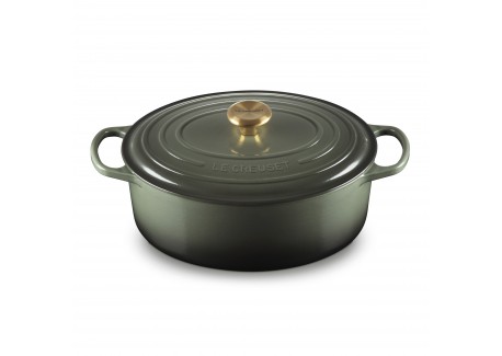 Cocotte Fonte Signature Ovale 6,3 L Vert Thym (31 cm)
