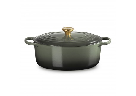 Signature Ovale Gietijzeren Stoofpot 6,3 L Tijm Groen  (31 cm)