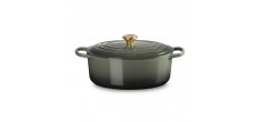 Cocotte Fonte Signature Ovale 6,3 L Vert Thym (31 cm)