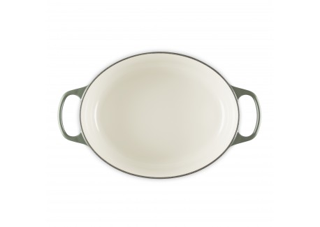 Cocotte Fonte Signature Ovale 6,3 L Vert Thym (31 cm)