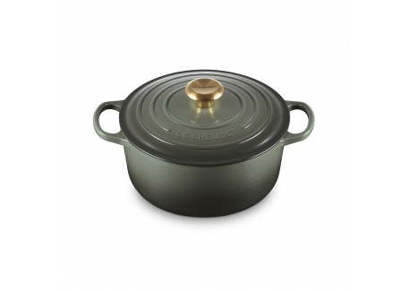 Cocotte Fonte Signature Ronde 4,2 L Vert Thym (24 cm)