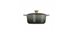 Signature Ronde Gietijzeren Stoofpot 4,2 L Tijm Groen (24 cm)