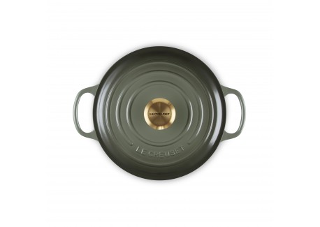 Cocotte Fonte Signature Ronde 4,2 L Vert Thym (24 cm)