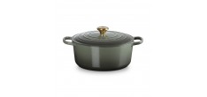 Cocotte Fonte Signature Ronde 6,7 L Vert Thym (28 cm)
