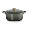 Zie dia Signature Ronde Gietijzeren Braadpan 6,7 L Tijm Groen  (28 cm)