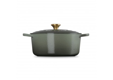 Signature Ronde Gietijzeren Braadpan 6,7 L Tijm Groen  (28 cm)