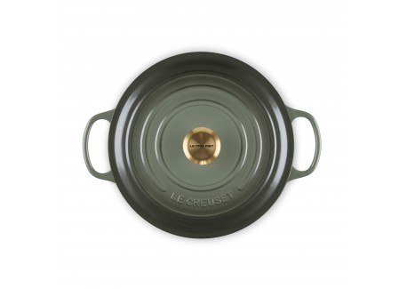 Signature Ronde Gietijzeren Braadpan 6,7 L Tijm Groen  (28 cm)