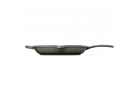 Poêle en Fonte Skillet Grill Carré 26 cm Vert Thym
