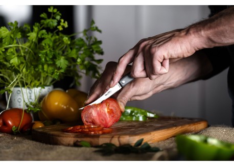 Tomatenmes RVS Olijfhouten Heft