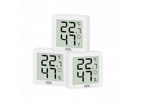 Thermo-hygromètre Digital Blanc Set 3 pcs