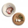 Zie dia Knoflookpot met Deksel 1 L Argile Gebroken Wit