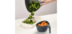 Nest Colander Vergiet Driehoek 2 dlg Antracietgrijs
