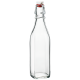 Swing Bouteille Carrée en Verre avec Clip Hermétique 1 L