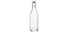 Swing Bouteille Carrée en Verre avec Clip Hermétique 1 L