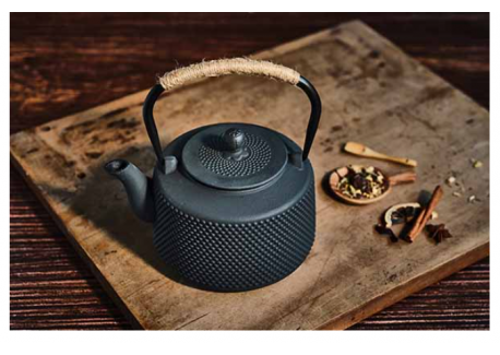 Théière Fonte avec Filtre Noir Mat 1,5 L