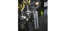 Line Preserve Duo Pompe à Vin et Champagne Manuelle 20 cm Carbone