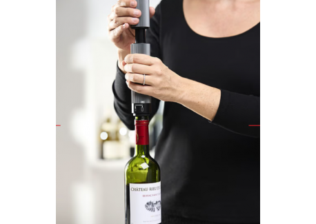 Line Preserve Duo Pompe à Vin et Champagne Manuelle 20 cm Carbone