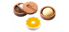 Coupelle à Huile d'Olive, Beurrier et Pot à Sel/Epices Set 3 pcs