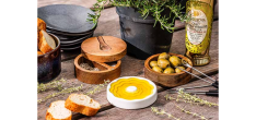 Coupelle à Huile d'Olive, Beurrier et Pot à Sel/Epices Set 3 pcs