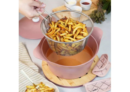 RVS pasta-/frituurmand voor de Incroyable Casserole 28 cm