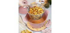 RVS pasta-/frituurmand voor de Incroyable Casserole 28 cm