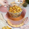 Voir la slide Panier à Pâtes / Friture en Inox pour l'Incroyable Cocotte 28 cm