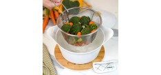 RVS pasta-/frituurmand voor de Incroyable Casserole 28 cm