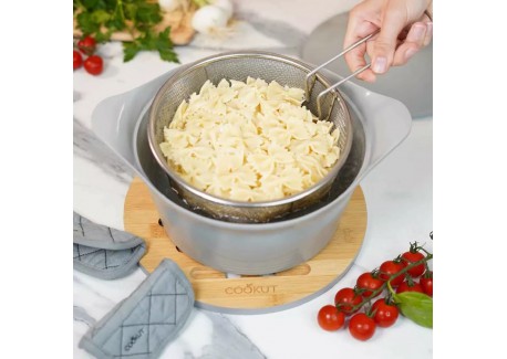 Panier à Pâtes / Friture en Inox pour l'Incroyable Cocotte 28 cm