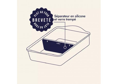 Incroyable Ovenschaal met 2 Rechthoekige Compartimenten Bosbessenblauw