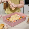Zie dia Incroyable Ovenschaal met 2 Rechthoekige Compartimenten roze guimauve
