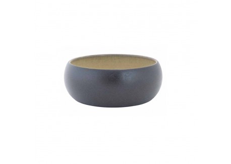Divine Moon Kom Antraciet Grijs/Oker 11 cm