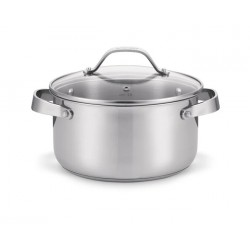 Cicla 3 Casserole/faitout Inox Recyclé avec couvercle en Verre 20 cm 2