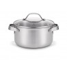 Zie dia Cicla 3 Gerecycleerde RVS braadpan/stoofpot met Glazen Deksel 24 cm 5,
