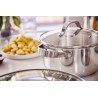 Zie dia Cicla 3 Gerecycleerde RVS braadpan/stoofpot met Glazen Deksel 24 cm 5,