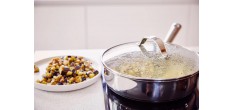 Cicla 3 Sauteuse Inox Recyclé avec Couvercle en Verre 24 cm 3,2 l