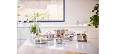Cicla 3 Sauteuse Inox Recyclé avec Couvercle en Verre 24 cm 3,2 l