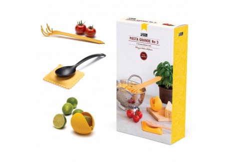 Pasta Grande Set Cuillère à Spaghetti + Repose Cuillère + Presse Citro