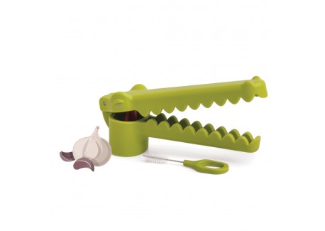 Garligator Presse Ail Crocodile Vert + Brosse de Nettoyage