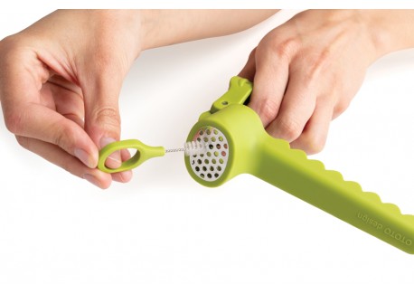 Garligator Presse Ail Crocodile Vert + Brosse de Nettoyage