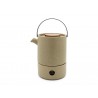 Voir la slide Uméa Set Théière avec Infuseur & Réchaud en Céramique Beige Sable 1,2