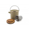 Zie dia Uméa Theepotset met Zetgroep en Warmer in Zandbeige Keramiek 1,2 L