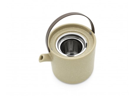 Uméa Theepotset met Zetgroep en Warmer in Zandbeige Keramiek 1,2 L