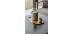 Uméa Theepotset met Zetgroep en Warmer in Zandbeige Keramiek 1,2 L