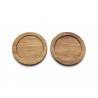 Voir la slide Uméa Set 2 Tasses Céramique 20 cl  Beige Sable + Support Bois Acacia -